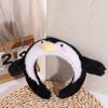 Non-slip Cartoon Headband Plush Doll Penguin Hair Hoop Hair Accessories Plush Hairband  Makeup