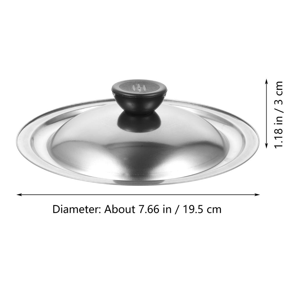 Taste Cup Lid Frying Pan Metal Seasoning Pot Cover Oil Universal for Stainless Steel Lids Cooker