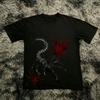 Klassischer Y2k Gothic Stil T-Shirt Druck Übergroßes T-Shirt High Street Shirts Gothic Rundhals Baumwoll Tops Neues Unisex Unisex T-Shirt
