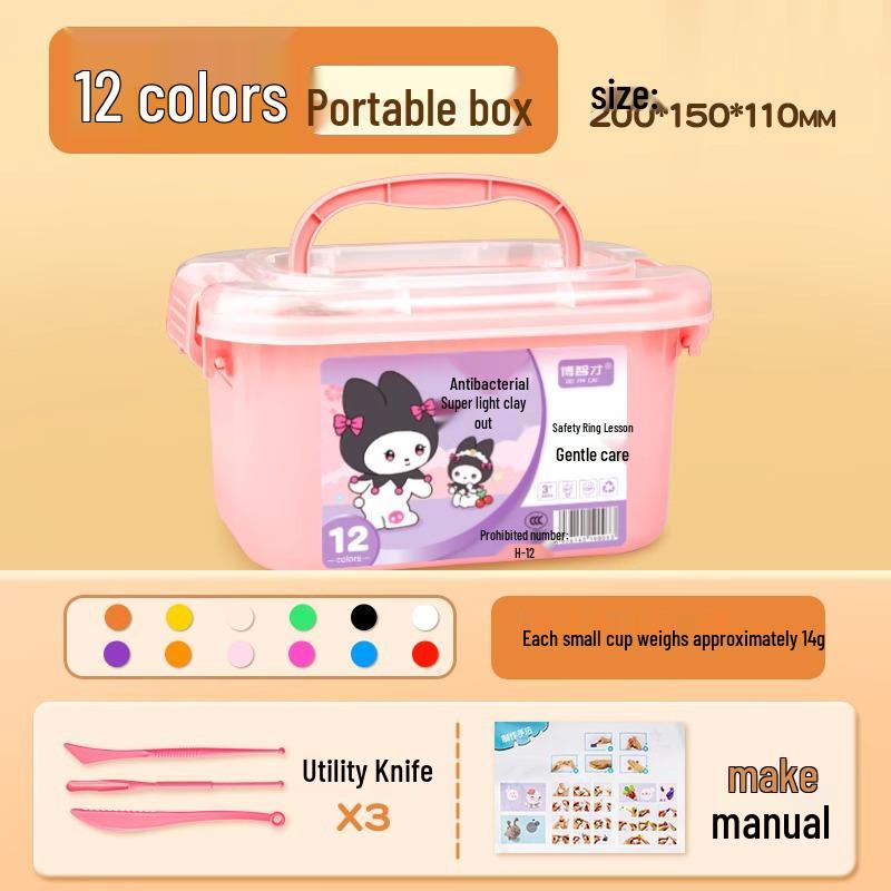 Odorless Food-Grade Clay Modeling Dough for Kids - 24 and 36 Color Sets