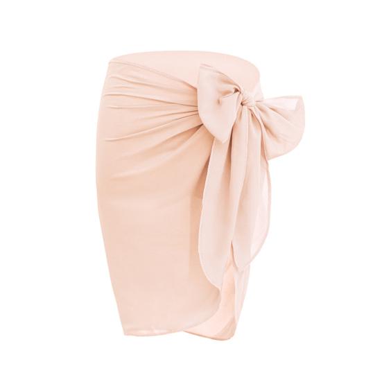 Dame Cover Up Skjørt Ensfarget Snøring Pustende Badehåndkle UV-beskyttelse Allsidig Stil Bikini Cover Up