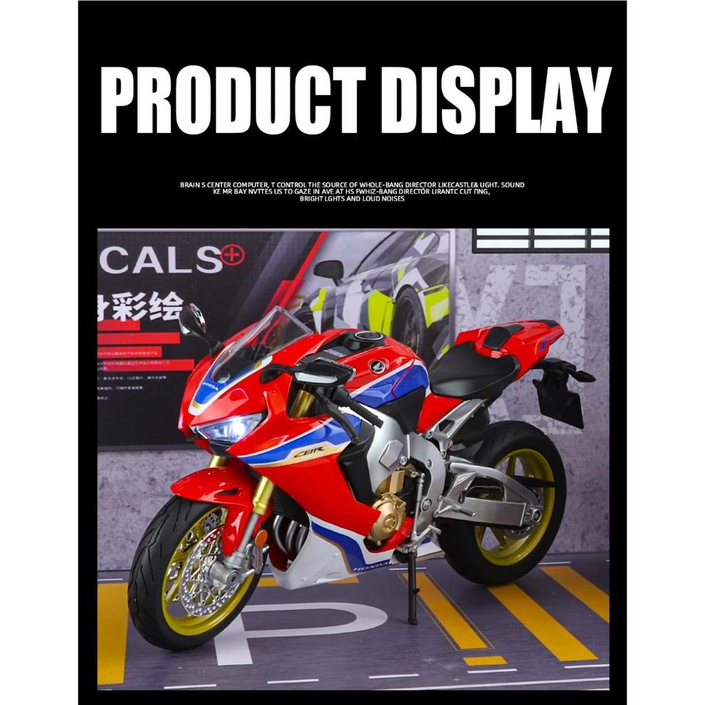 1/9 Maßstab Honda HRC CBR1000RR Fire Blade Legierung Sportmotorrad Diecasts Metall Spielzeug Rennmotorrad Modell mit Licht Kindergeschenk