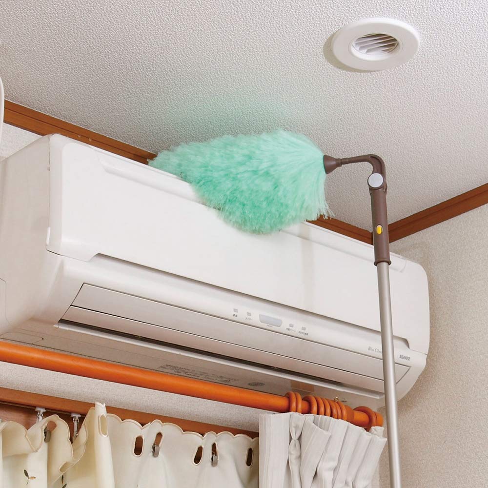 Azuma Industries EleCatch Jizai Washable and reusable electrostatic duster Lightweight and aluminum handle Captures dust with static electricity