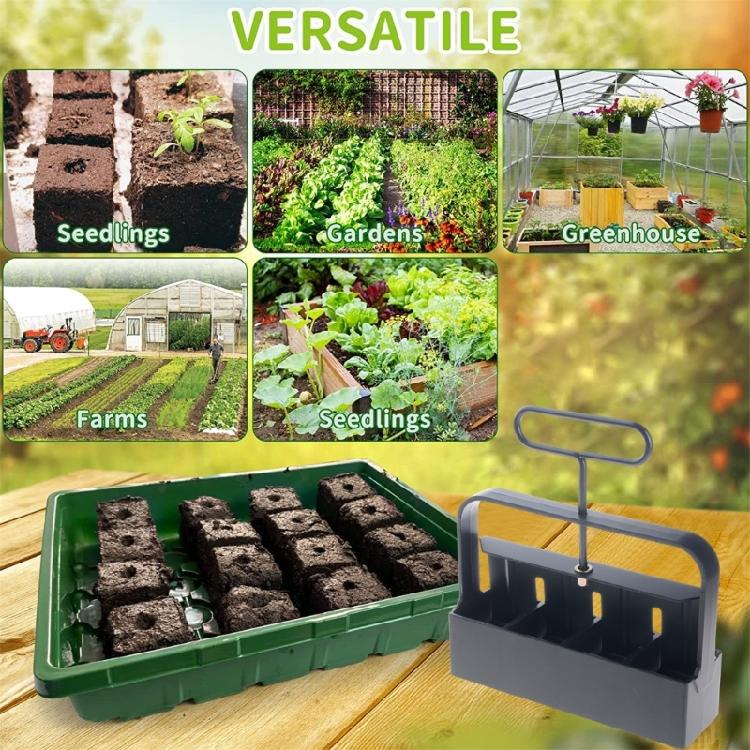 Soil Blocker 4 Cell Soil Block Maker  Handheld Block Maker Blocking