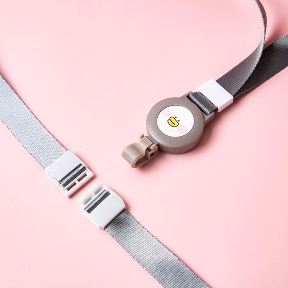 Cartoon Bus Card Protection Cover Hang Rope Card Holder Oil Painting Card Case Pull Badge Holders