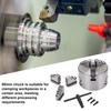 Wood Lathe Chuck 3-Jaw Self-Centering Adapter 80mm Precision Wood Metal Lathe Chuck For Router Engraver 3D Printer Machining