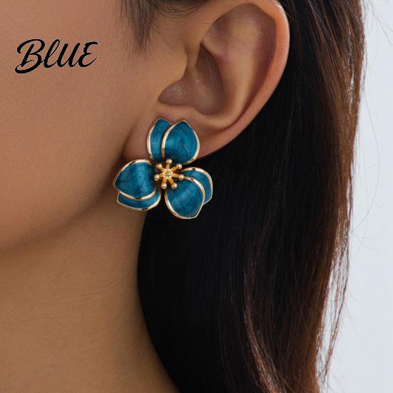 Minimalist Jewelry Set 2Pcs/Set Women Enamel Flower Charm Adjustable Beautiful