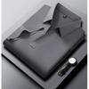 New Men's Casual and Fashionable Solid Color Short Sleeved Business Polo Shirt Comfortable Summer T-shirt