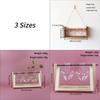 Modern Heart Shape Glass Vases Set With Wooden Frame Suitable For Hydroponic Plant Florals Displays And Home Styling