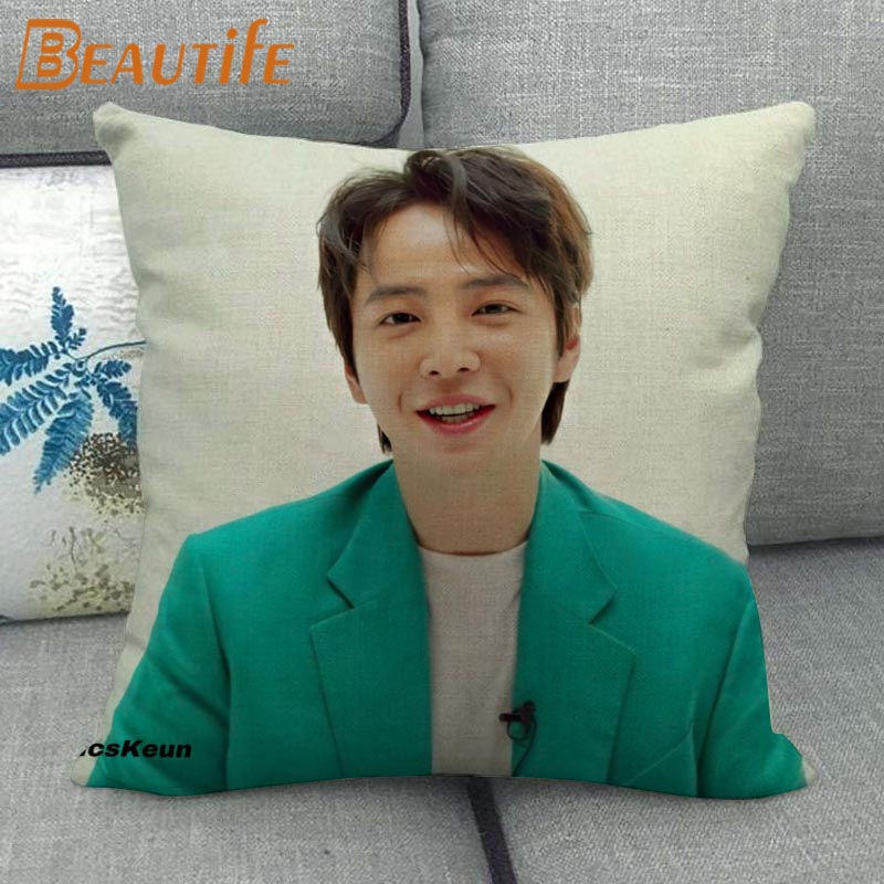 Custom Jang Keun Suk HOT KPOP Pillowcase 45X45cm Wedding Decorative Eco-Friendly Cotton Linen Fabric Pillow Case