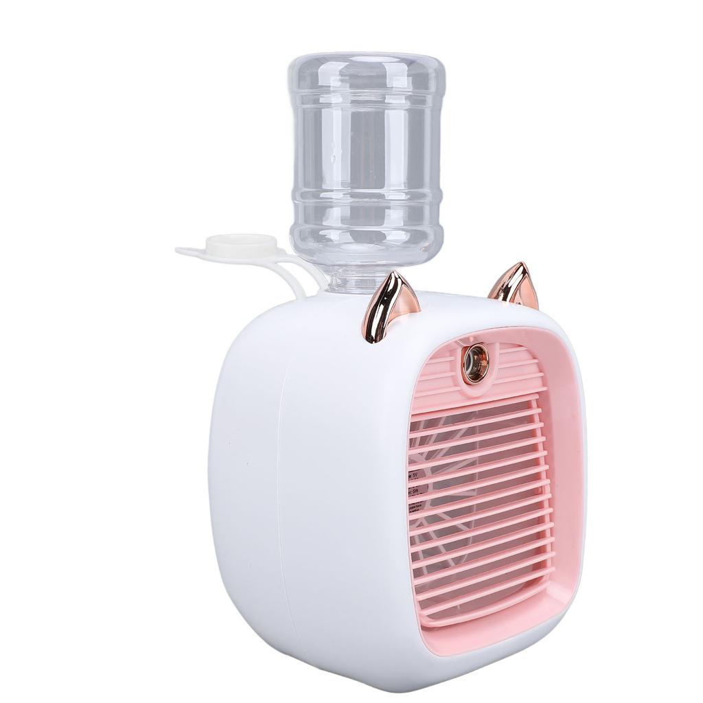 Desktop Cooling Fan Little Fox Shaped Misting USB Rechargeable 800mah Mini Desktop Air Cooler Fan