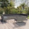 Day and Night - Day and Night Garden Furniture Set 12 Pieces and Gray Synthetic Rattan Cushions