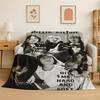 3D Billie Eilish Singer Star Flannel Blanket Soft Warm Throw Blanket for Bedroom Living Room Bed Travel Camping Picnic Gift