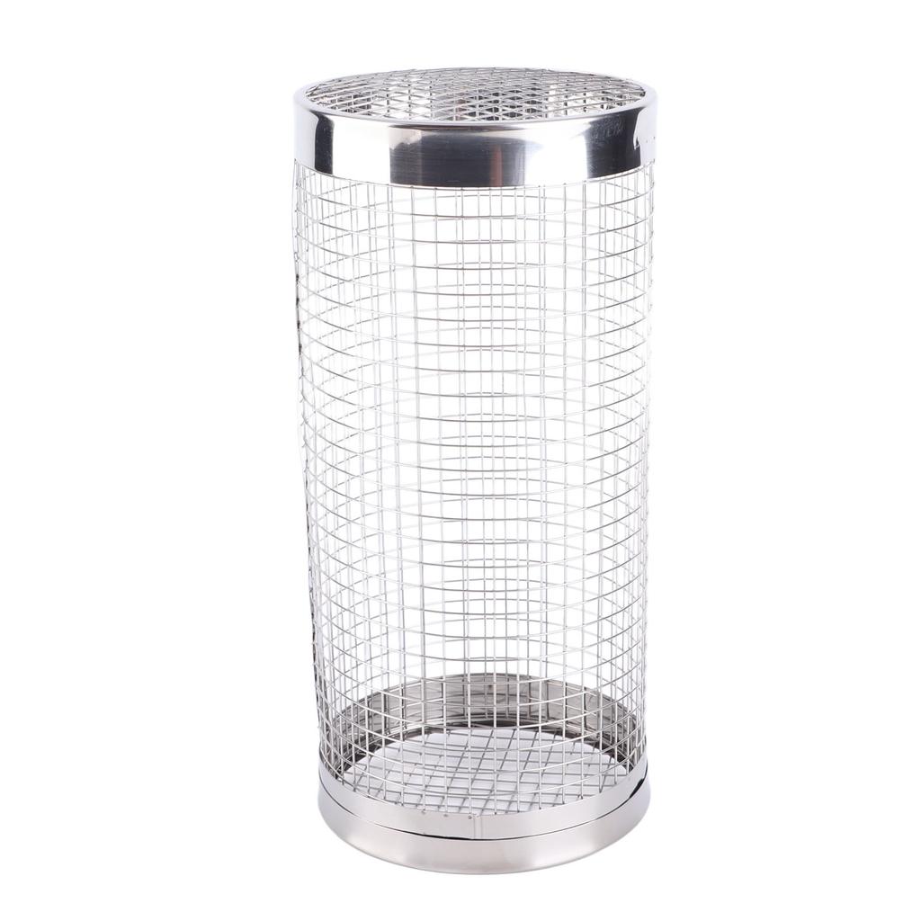 Coș de grătar rulant din oțel inoxidabil, cilindru cu plasă de sârmă, coș de grătar portabil pentru camping, grătar