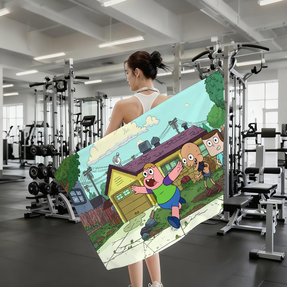 Fun Cartoon C-Clarence-S Funny Towel Shower Sauna Travel Spa Quick Dry Gym Accessories Soft Large Beach Towels