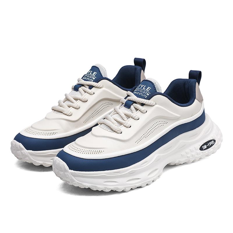 

Мужская обувь кроссовки модные дышащие универсальные кроссовки на платформе кожаные спортивные унисекс мужские повседневные вулканизированные мужские туфли 40 белый