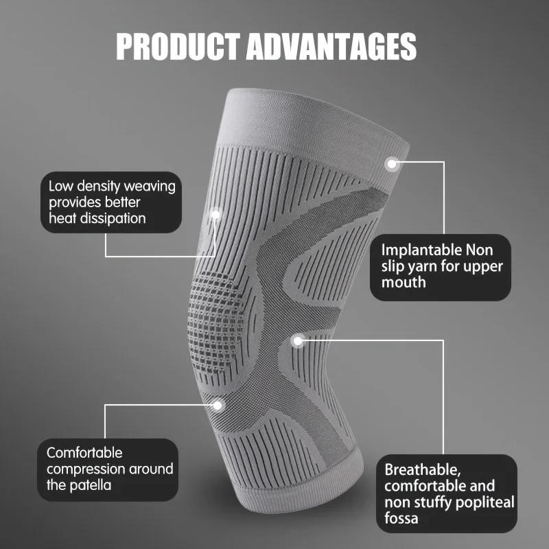1 Pair Ultra Thin Knee Sleeve,Breathable Knee Support,Thin Compression Sleeve For Sports/Dance,Non-Slip Design