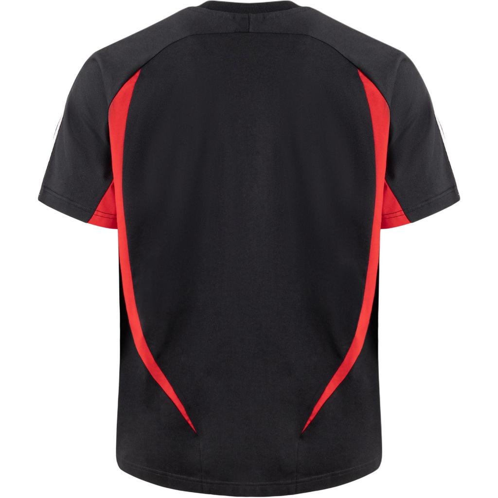 Adidas Originals Archive Tee Ss Striped Print Sports T-Shirt Men Tops Black Light-Crimson JM7283