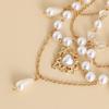 Modische Quasten-Halskette Elegante mehrschichtige Halskette Perlen-Halskette Schlüsselbein-Kette Schmuckzubehör für Damen