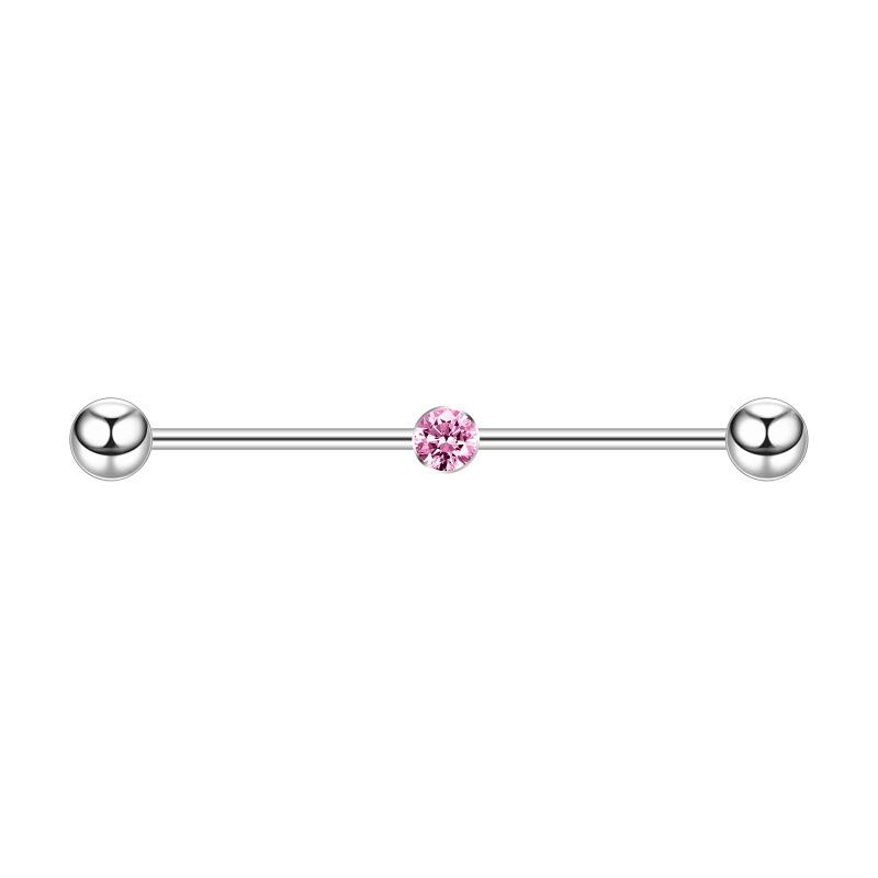 Rhinestone Titanium Steel Stud Earrings - Personalized Piercing Jewelry for Men and Women