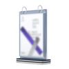 Clear PVC Menu Display Stand Sturdy Base Tabletop Loose-leaf Rack Pageable Folder  Retail Stores