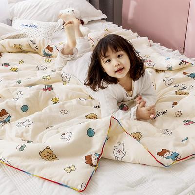New Waffle Yarn Cotton Children's Summer Quilt Double Layer Yarn Airable Cover