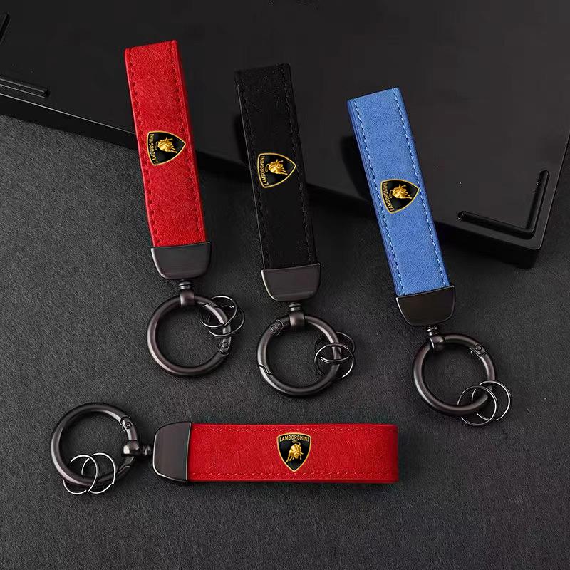 Car Styling Emblem Keyring Leather Keychain Pendant Accessories For Lamborghini LP570 LP610 Urus LP700 LP770 Gallardo Aventador
