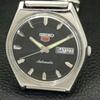 Seiko 5 AUTOMATIC 6319A JAPAN MENS VINTAGE BLACK COLOR DIAL WATCH A701534-5 R206b-a701534