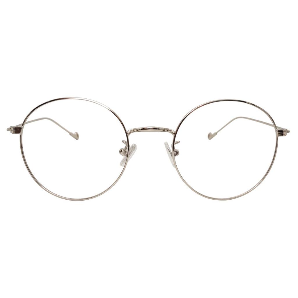 Stylish Glasses for Lightweight Stainless Steel Metal Glasses for with Round-frame Women, Men, Ladies' Eyewear, Case.