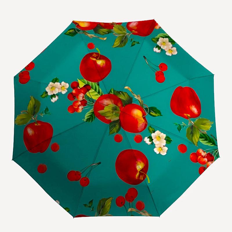 

1pc Apple Pattern Automatic Open, Sturdy Iron Frame, Compact Folding Design, All-Season Portable Umbrella for Women & Men yy250801071