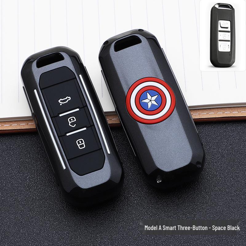 Baojun-Marvel Car Key Pouch: Stylish Buckle Remote Shell & Personalized Decoration