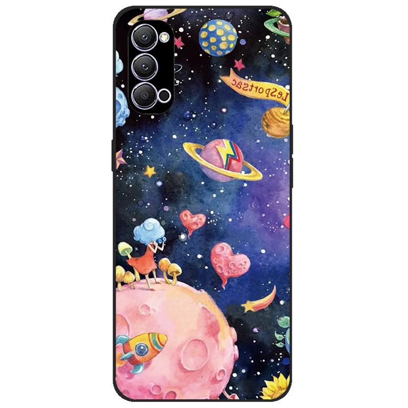 Für Oppo Reno4 Pro Fall Reno 4 Weiche Silikon Nette Gemalt Abdeckung Für Oppo Reno4 5G Reno 4 Pro 5G CPH2089 Telefon Cases Fundas Coque