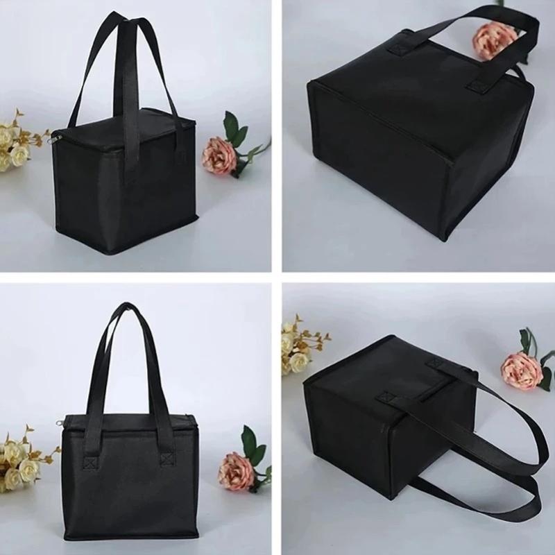 Grand Sac Isotherme Anti-fuite pour Livraison de Nourriture Sac Glacière Thermique Portable Réutilisable pour Restauration à Emporter Épicerie Pique-nique Voyages