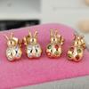 Women Lovely Cartoon Ladybug Earring Exquisite Zircon Ear Studs