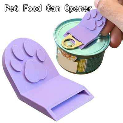 1Pcs Pet Canned Food Opener Non-Slip Grip, Perfect Gift for Pet Lovers, Cute Paw Design
