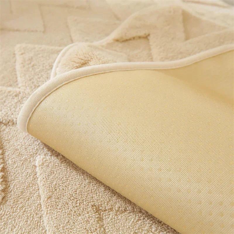 Thicken Plush Sofa Cover Winter Warm Sofa Mat Cushion for Living Room Non-slip L-shape Universal Couch Slipcover Home Decor