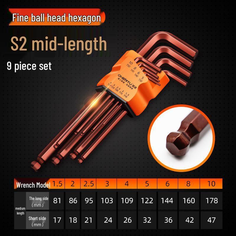 Torx Hex Key Wrench Set - 6-Piece Hexagon Screwdriver Tools