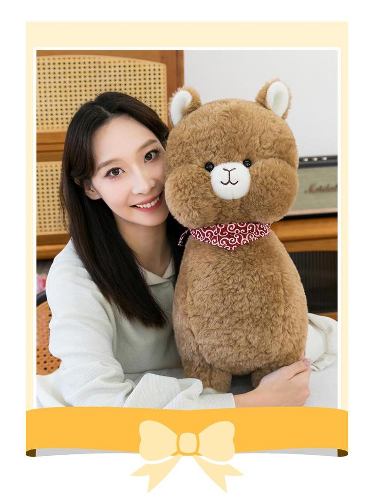 Cute Kawaii Baby Camel and Sheep Plush Toy - Fluffy Sleep Pillow for Girls