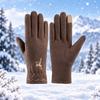 Thickened Warm Touch Screen Gloves Windproof Cold Proof Flip Finger Gloves  Autumn Winter