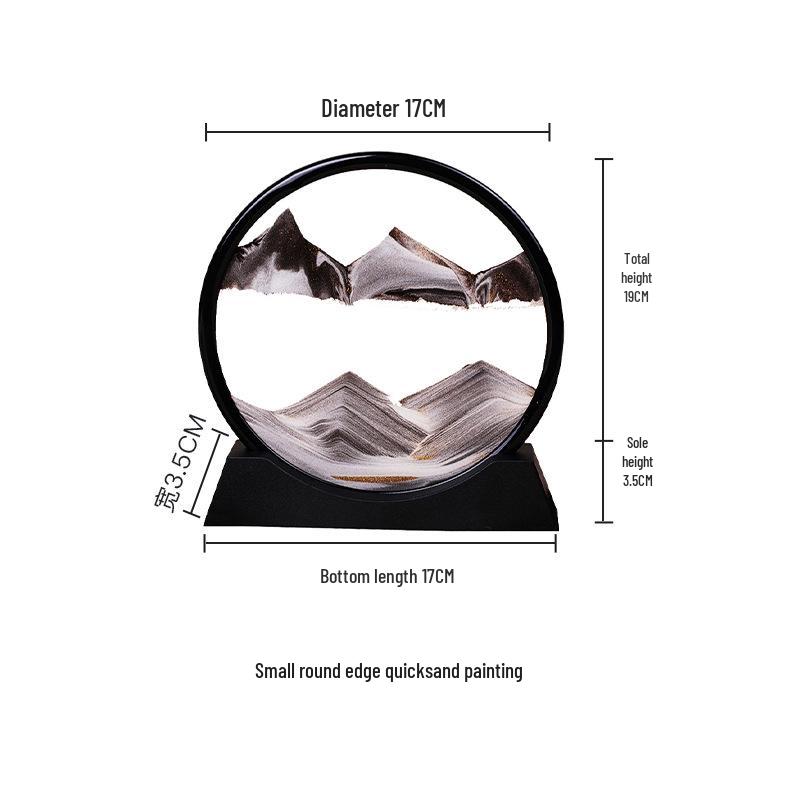 3D Dynamic Quicksand Hourglass Painting - Creative Home & Wine Cabinet Decor Gift