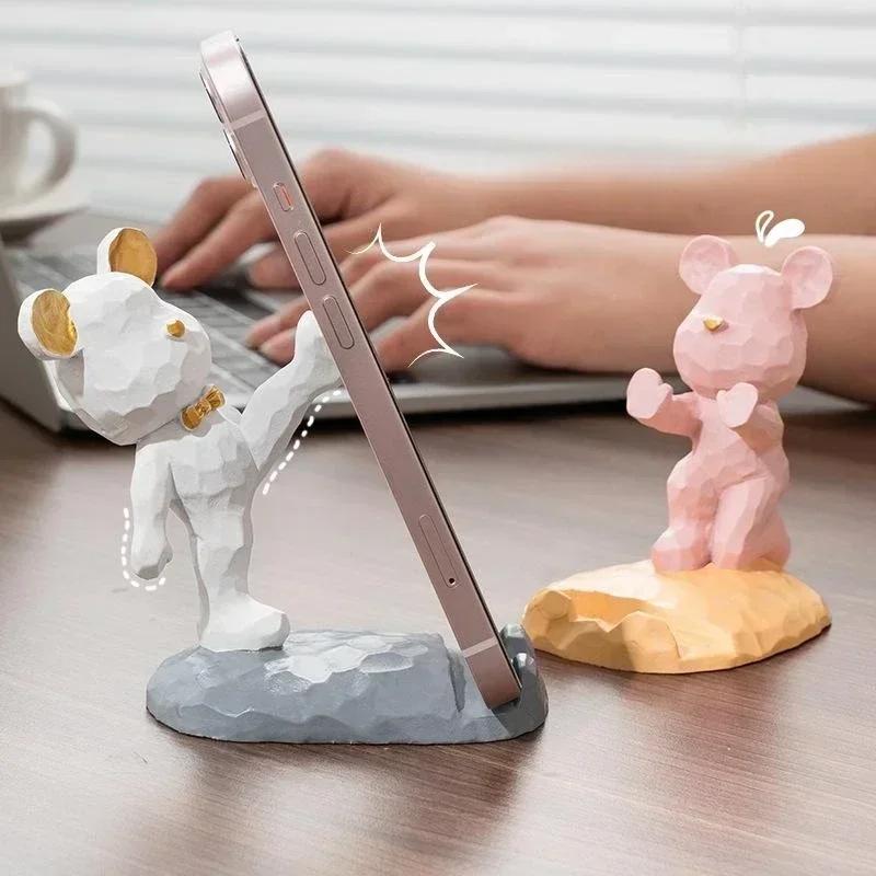 Aesthetic Bear Car Key Tray Violent Bear Storage Holder Mobile Phone Bracket Tray Support Bear Living Room Entryway Decoration