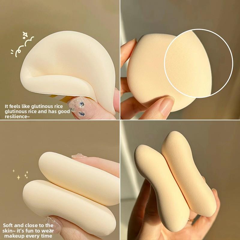 Ultraweicher Samt Make-up Schwamm, Nass- und Trockenanwendung Schwamm, Fixierpuder, Air Cushion, Große Puderquaste
