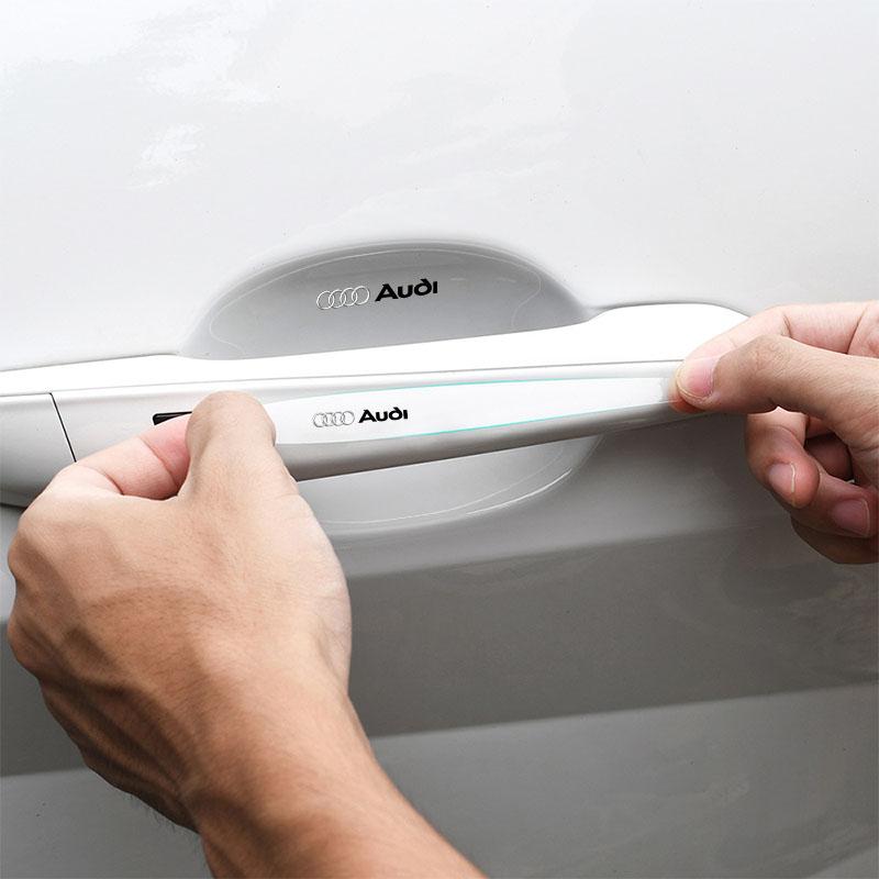 8Pc Transparent Car Door Handle Bowl Anti Scratch Protective Sticker For Audi C7 C6 C5 B5 B6 B7 B8 B9 D3 Q3 Q5 Q7 TT A1 A3 A4 A5