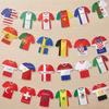 Football Jersey Flag Design 15x15cm Football Themed Banner Single-sided Printed for Garden Bar Club Living Room Public Viewing