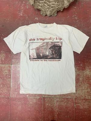 The Tragically Hip Band 90s Basic Style White T Shirt Retro Tee Vtg