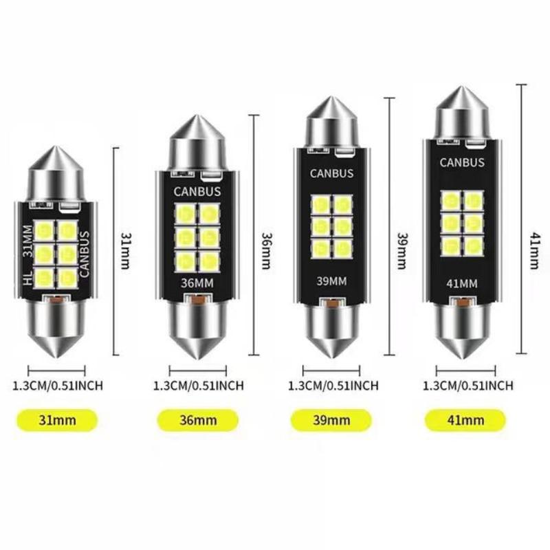 Automotive Led License Plate Reading Light 31Mm 36Mm 39Mm 41Mm Csp 3030 Signal Lamp Canbus Bulb Light License Plate Lamp