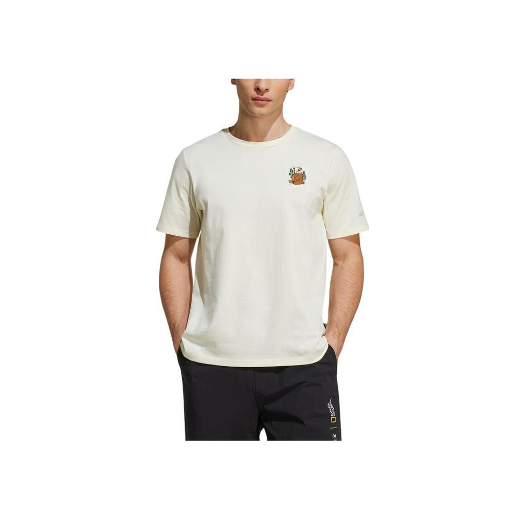 adidas Terrex Polygiene Grafik Rundhals Outdoor-Sport Kurzarm T-Shirt Unisex Oberteile Elfenbein KA3283