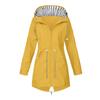 Dámská pevná bunda do deště Outdoor bundy Pláštěnka s kapucí větruodolná