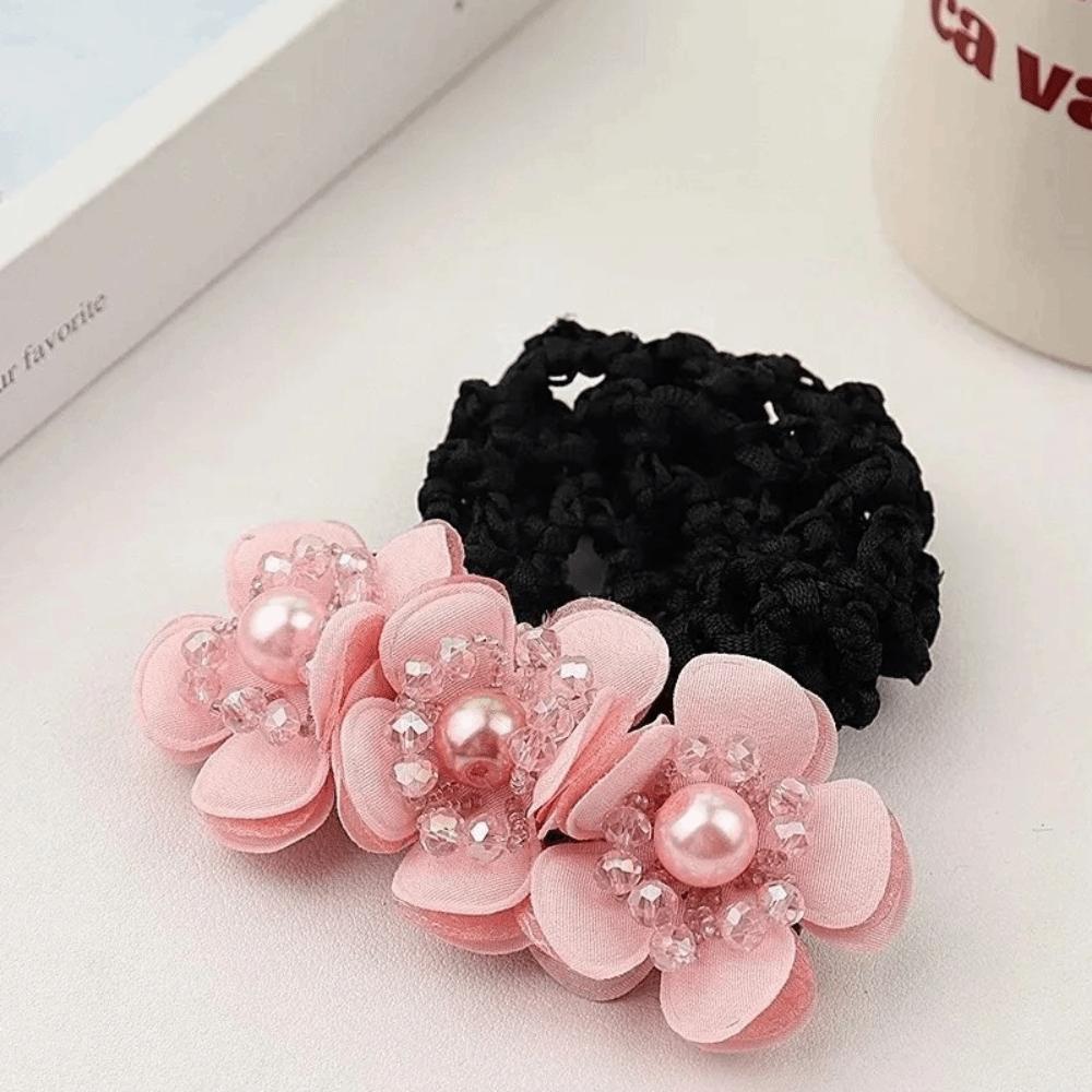 Cloth Hair Bun Net Korean Style Office Hair Flower Spring Hair Clip  Hotel Staff Uniform