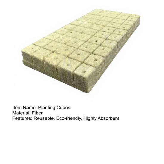 50 Pezzi Cubi da Piantagione in Lana di Roccia Cubi da Coltivazione in Fibra Minerale Spugne da Coltivazione Assorbenti Traspiranti per Piantine Idroponica Coltivazione Senza Suolo